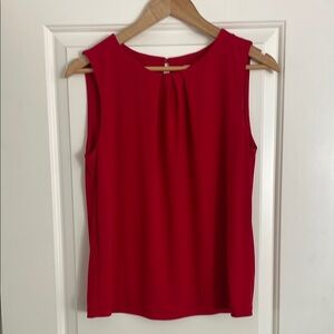 EUC Calvin Klein Red Sleeveless Blouse